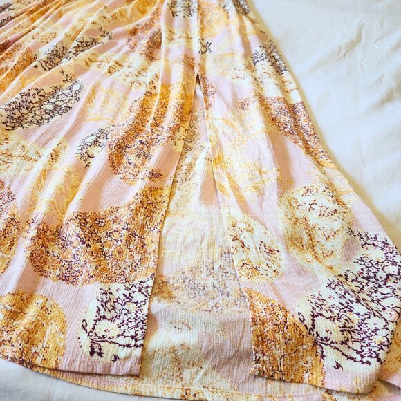 Gigio USA Mauve Paisley Print Dress Flutter Sleeves | Boho & Fairycore | Size S - Picture 13 of 16